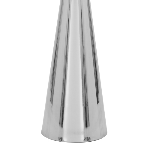 22" Contemporary Metal Side Table in Polished Nickel